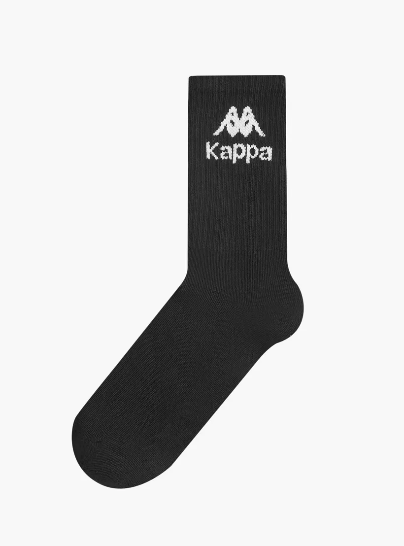 Kappa Logo Detail Non Terry Crew Length Socks - Set of 5-2