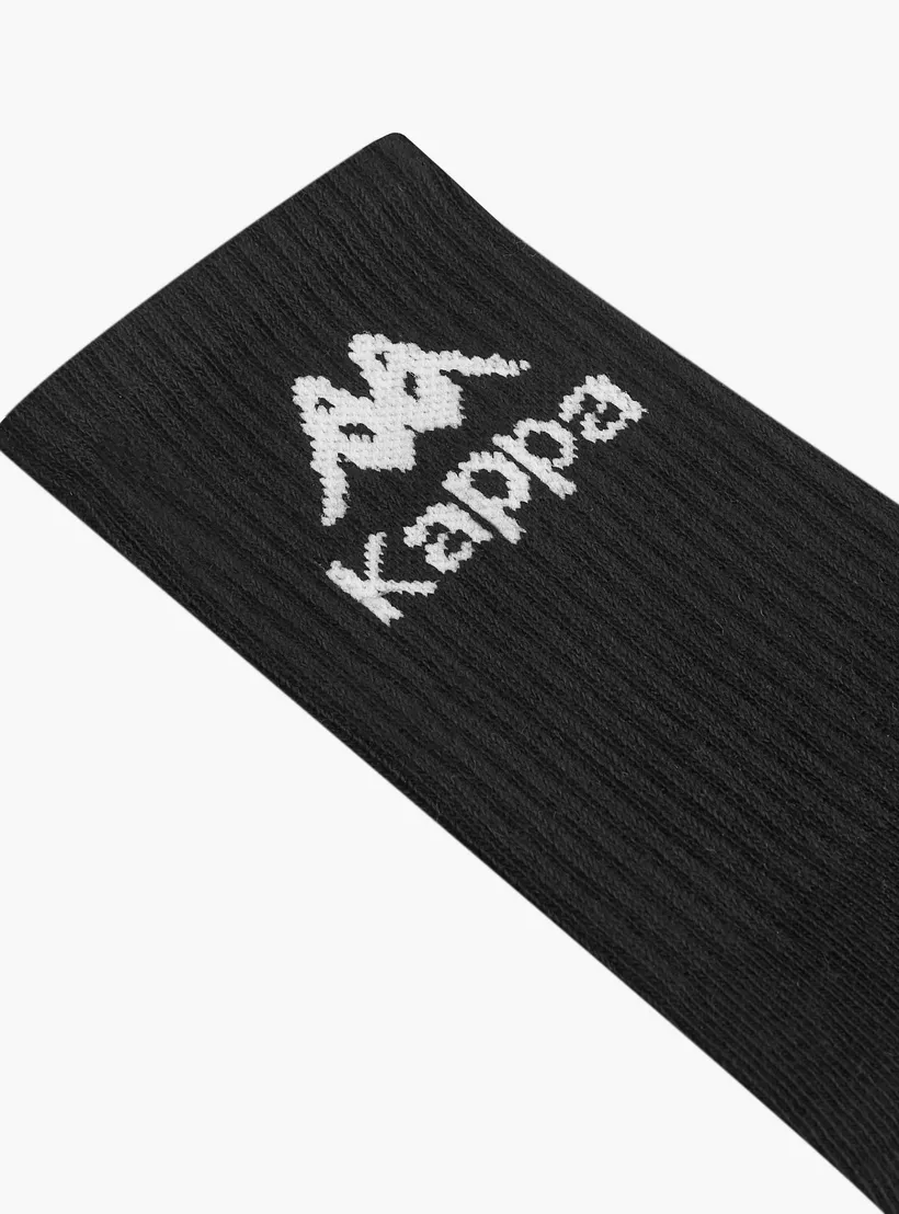 Kappa Logo Detail Non Terry Crew Length Socks - Set of 5-3