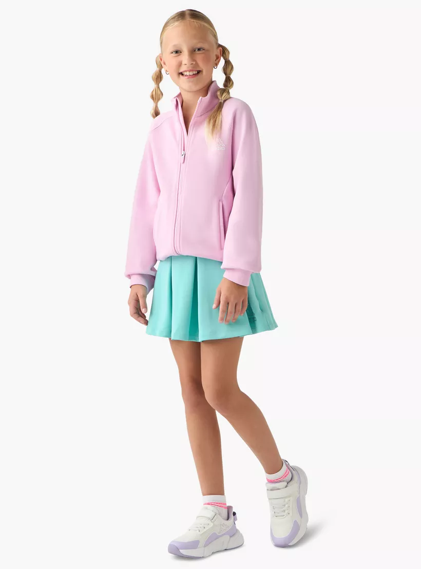 Kappa Logo Print Zip Through Sweatshirt with Long Sleeves-2