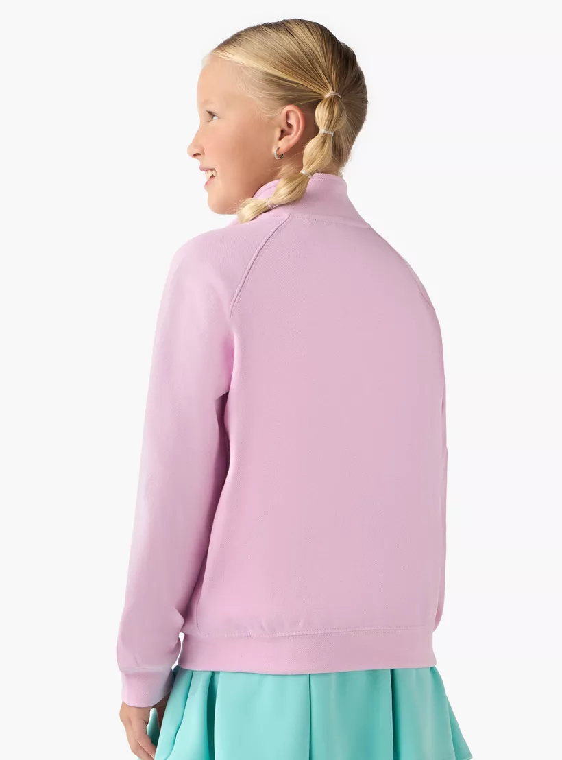 Kappa Logo Print Zip Through Sweatshirt with Long Sleeves-3