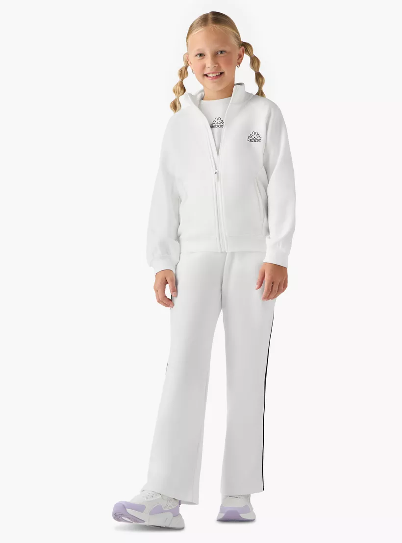 Kappa Zippered Sweatshirt with Long Sleeves-2