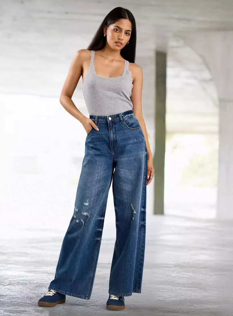 Lace Detail Ribbed Tank Top-4