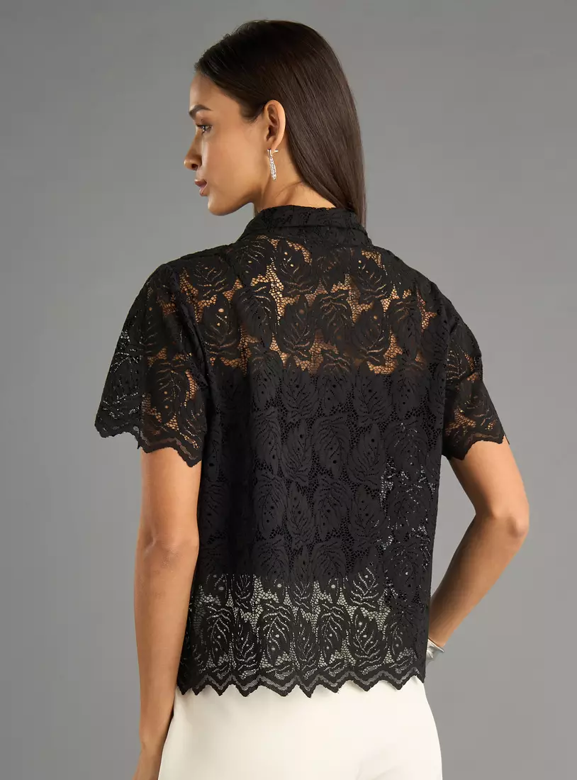 Laced Camp Collar Shirt-3