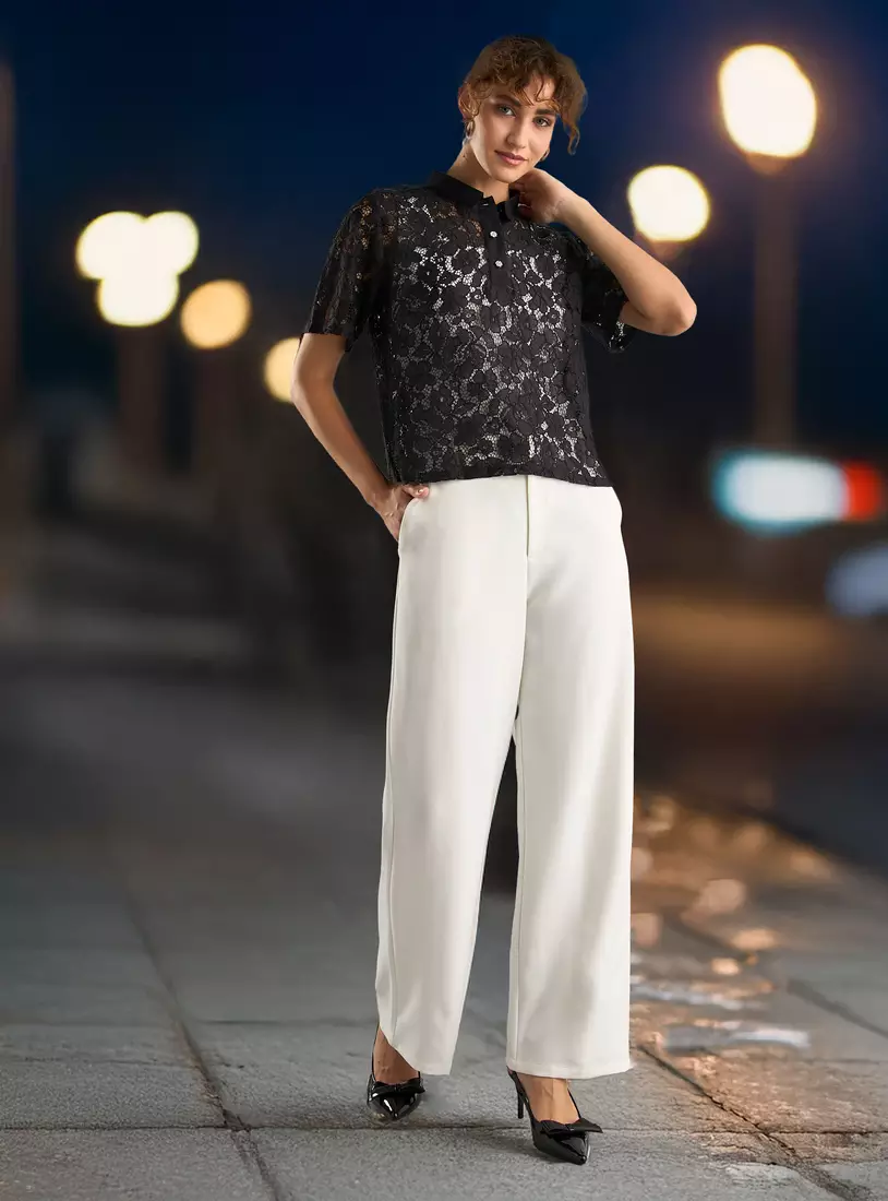 Laced Collared Top-2