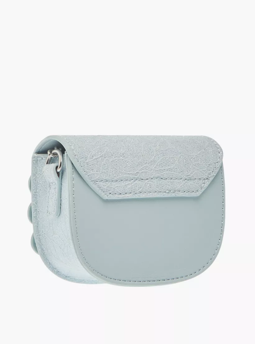 Little Missy Bow Accent Crossbody Bag with Chain Strap and Button Closure-3