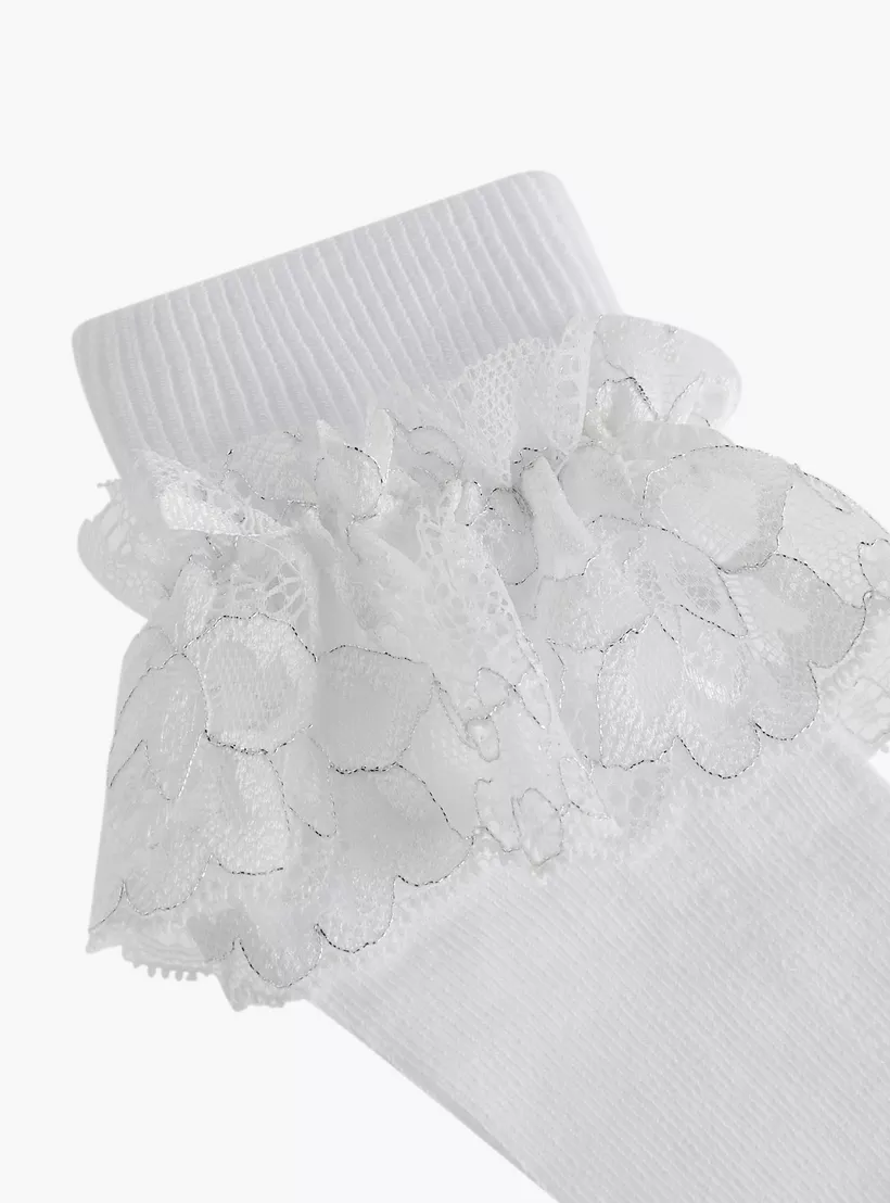 Little Missy Non-Terry Ankle Length Socks - Set of 3-3