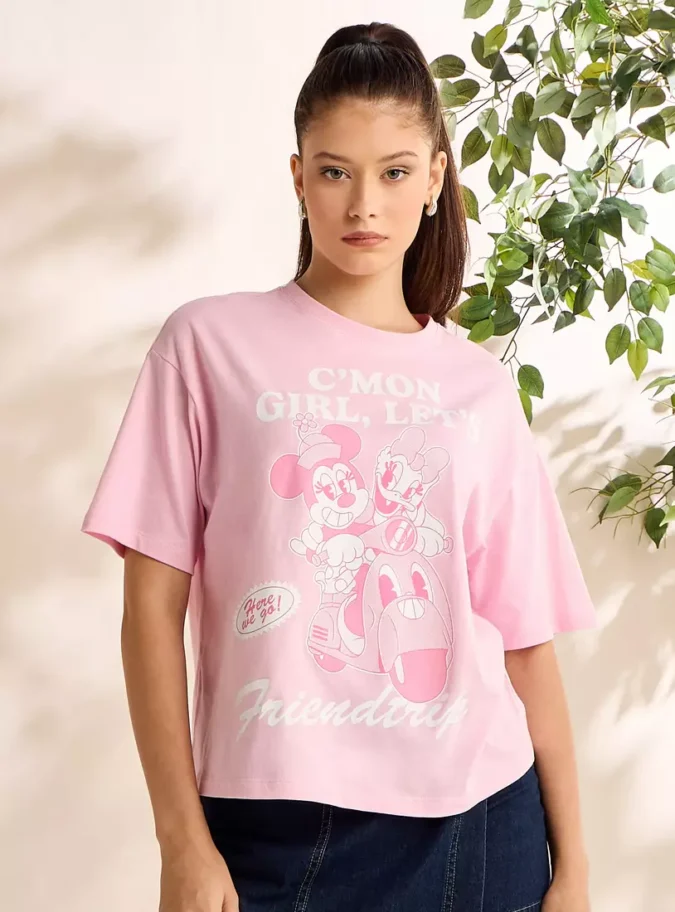 Minnie Mouse and Daisy Duck Print T-shirt-1