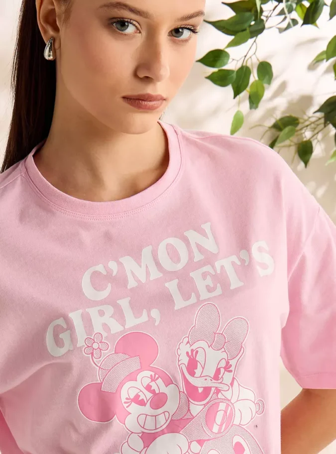 Minnie Mouse and Daisy Duck Print T-shirt-4