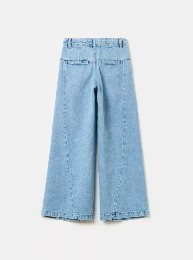 OVS 4 Pockets Solid Wide Leg Jeans-2