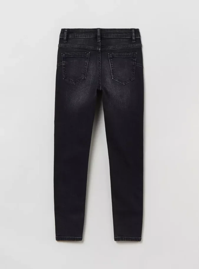 OVS Solid 5-Pocket Skinny Fitted Denim Jeans-2