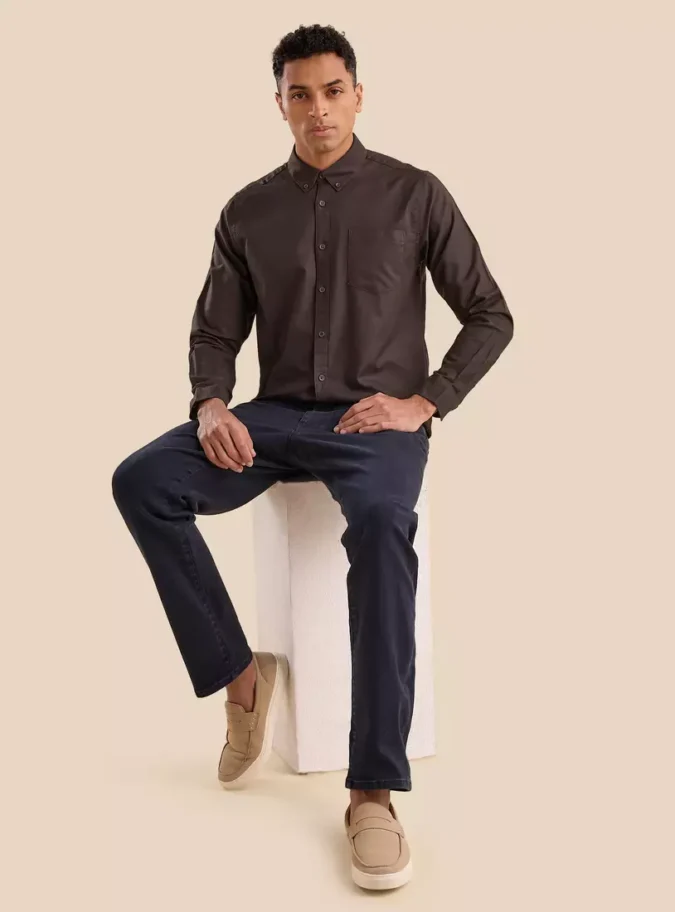 Oxford Shirt with Chest Pocket-4