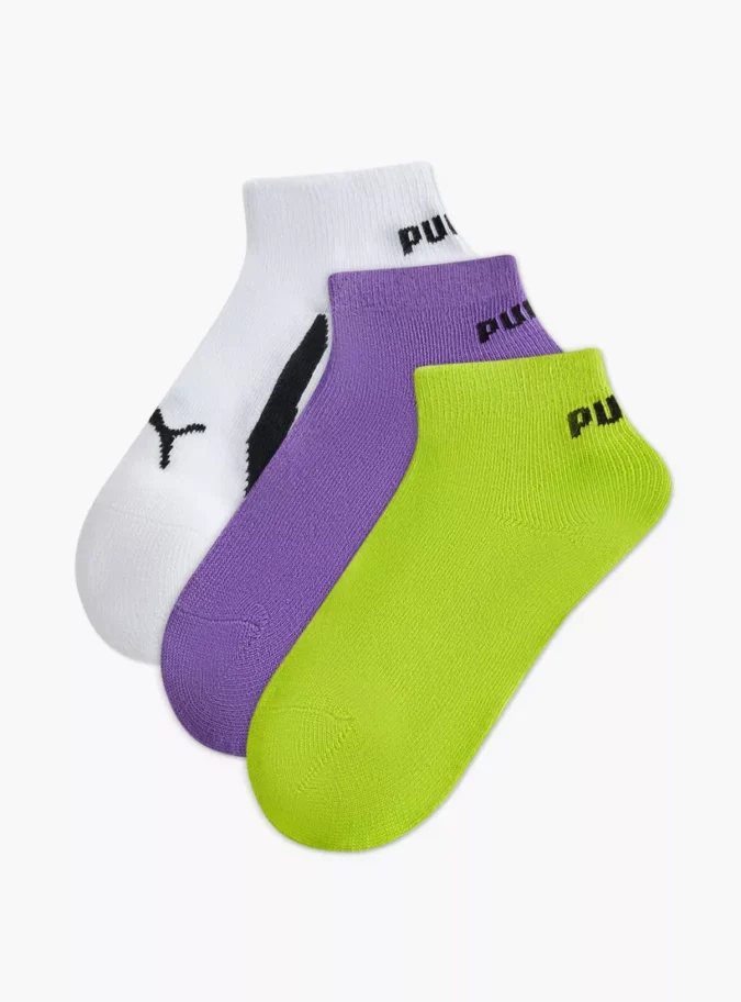 PUMA Logo Detail Ankle Length Socks - Set of 3-1
