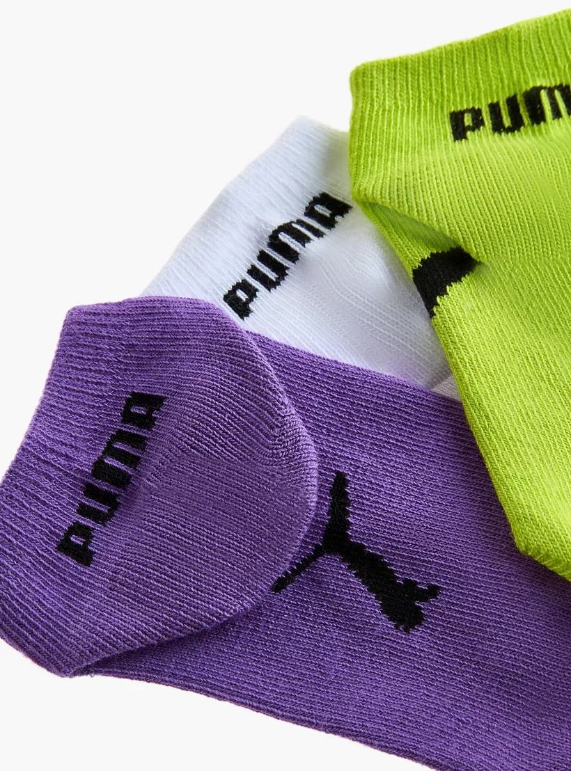PUMA Logo Detail Ankle Length Socks - Set of 3-4