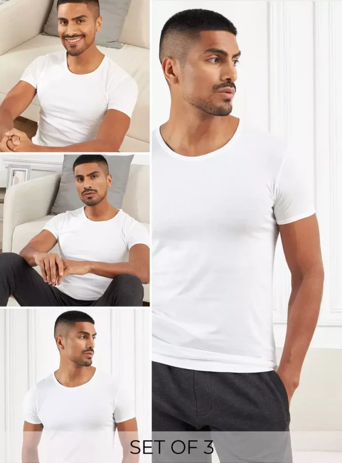 Pack of 3 - Crew Neck Vest-1