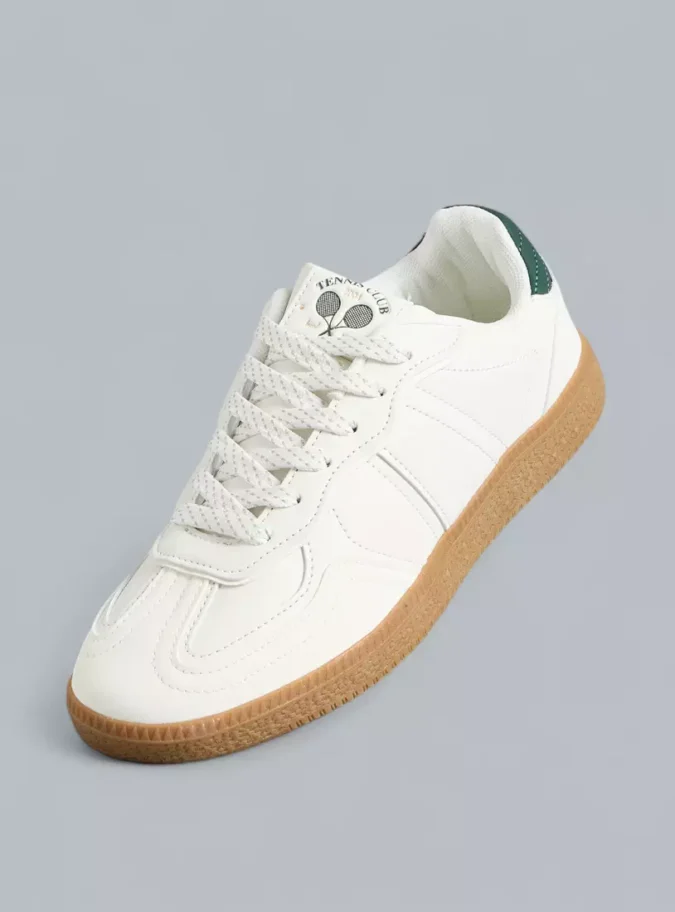 Panelled Lace-Up Closure Shoes-1