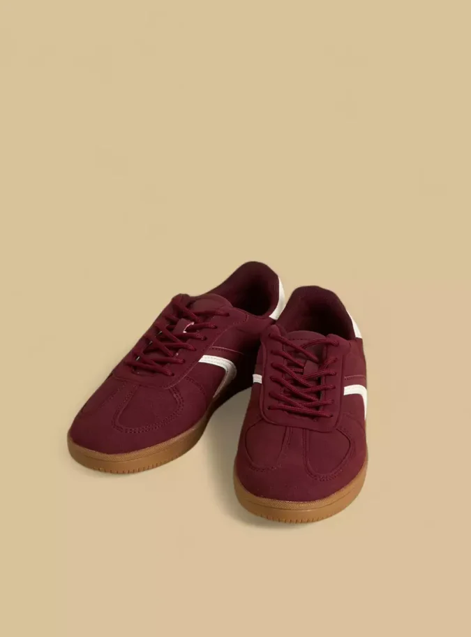 Panelled Lace-Up Sneakers-1