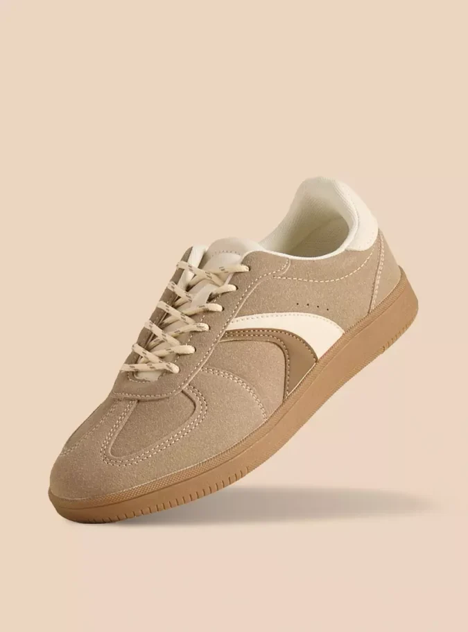 Panelled Lace-Up Sneakers-1