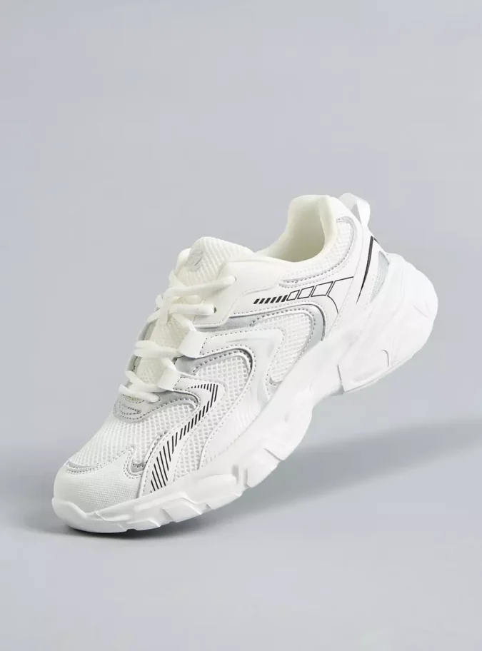 Panelled Lace-Up Sneakers-1