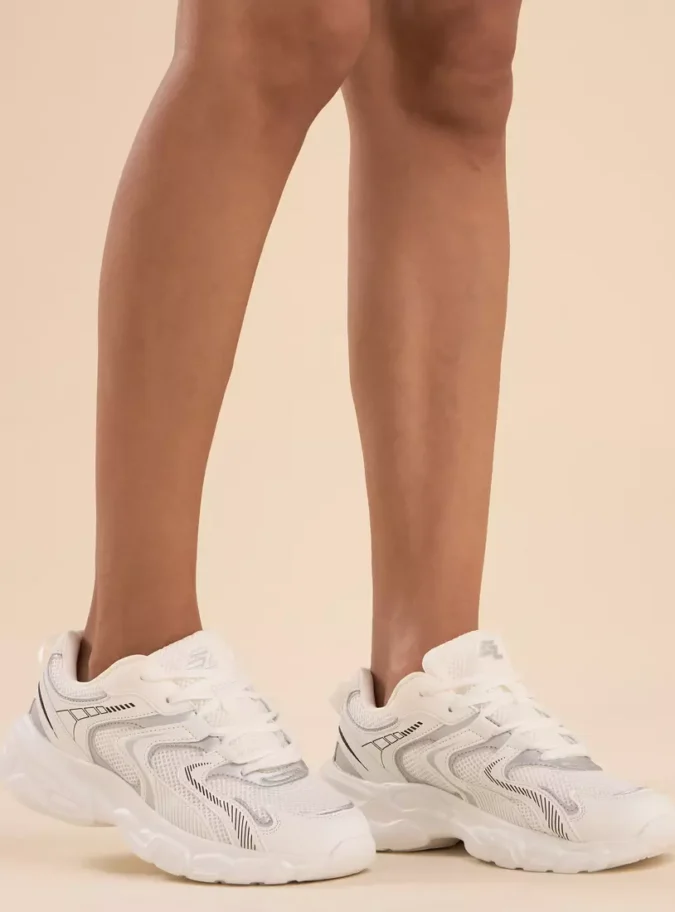 Panelled Lace-Up Sneakers-2