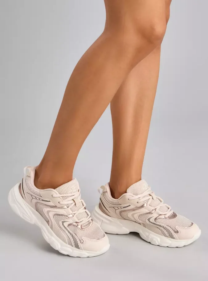 Panelled Lace-Up Sneakers-2