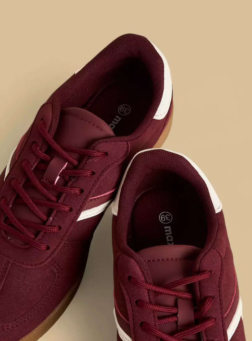 Panelled Lace-Up Sneakers-3