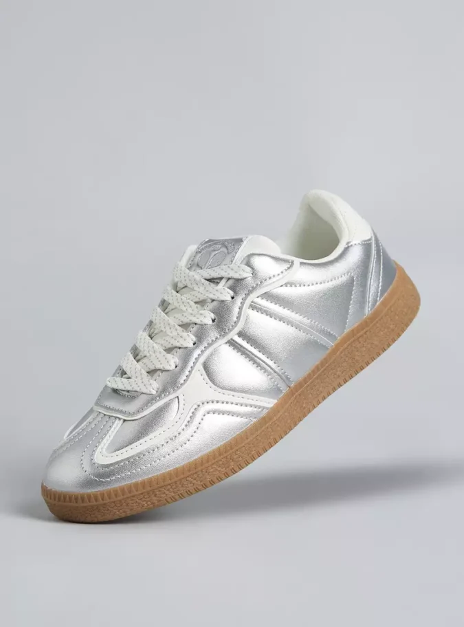 Panelled Lace-Up Sports Shoes-1