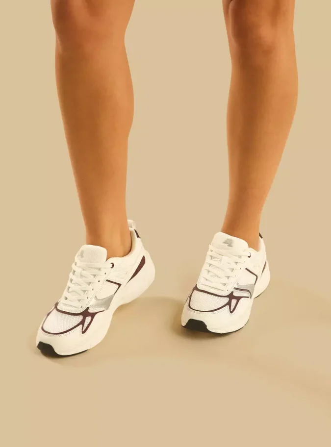 Panelled Lace-Up Sports Shoes -2