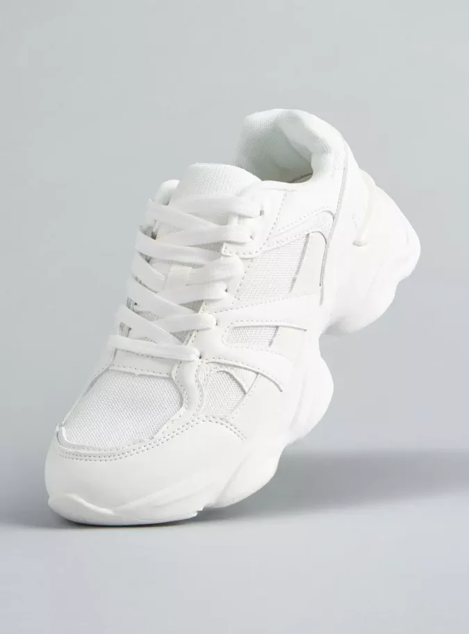 Panelled Sneakers with Lace-Up Closure-1