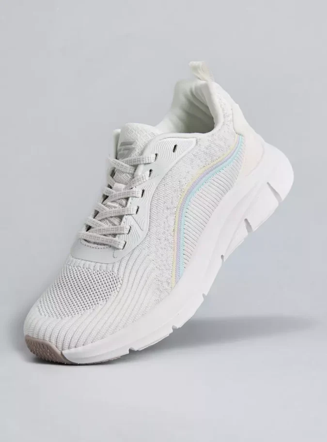 Panelled Sports Shoes with Lace-Up Closure -6