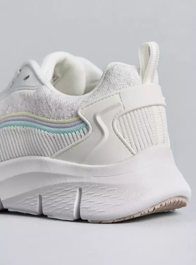 Panelled Sports Shoes with Lace-Up Closure -7