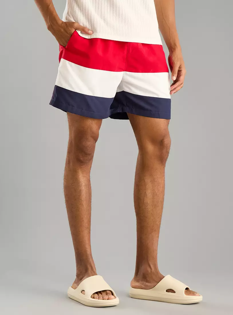 Panelled Swim Shorts-4