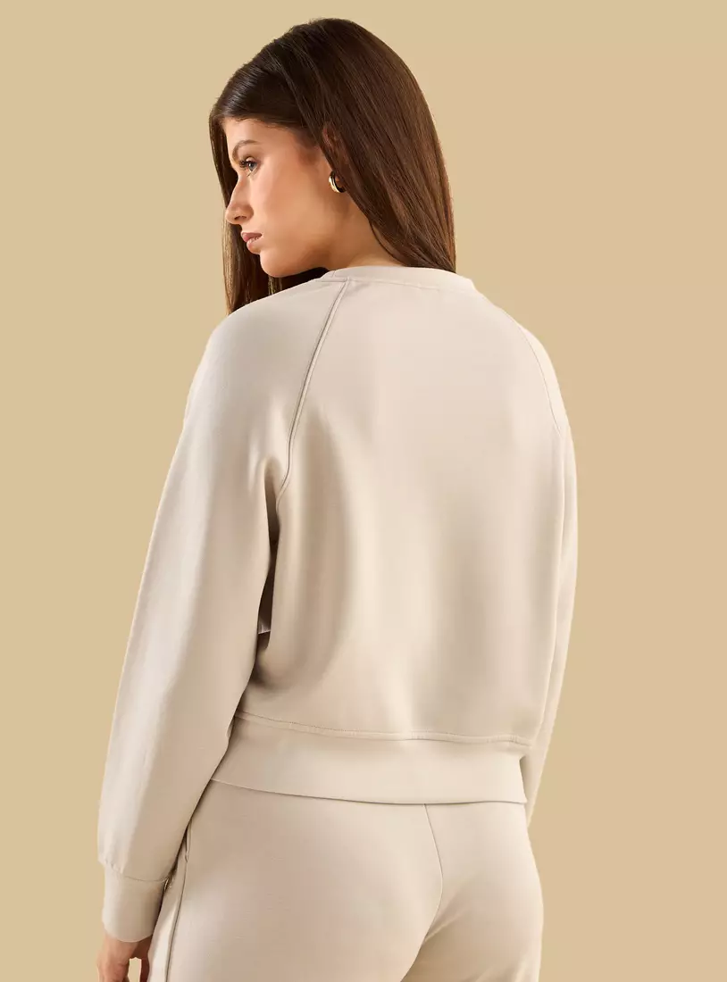 Paris Embroidered Raglan Sleeve Sweatshirt-2