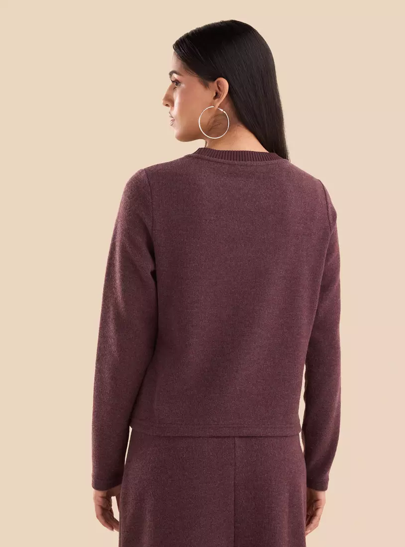 Pintuck Relaxed Fit Sweatshirt-2