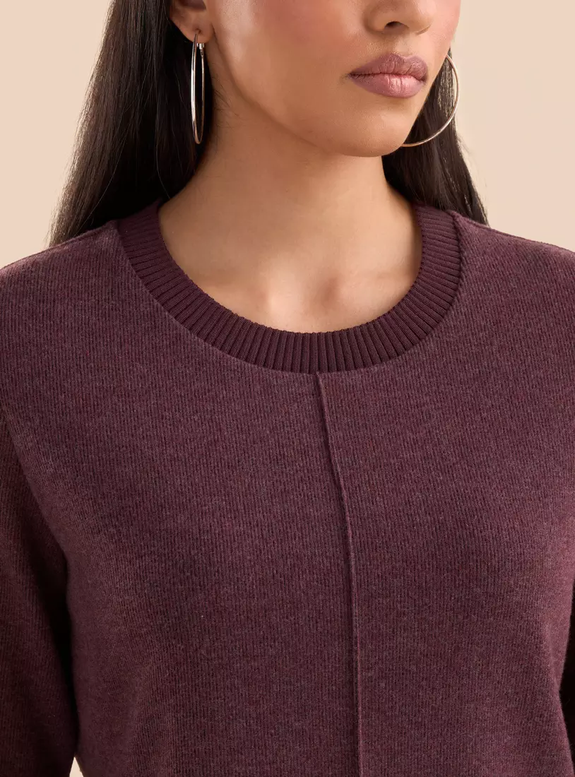 Pintuck Relaxed Fit Sweatshirt-3