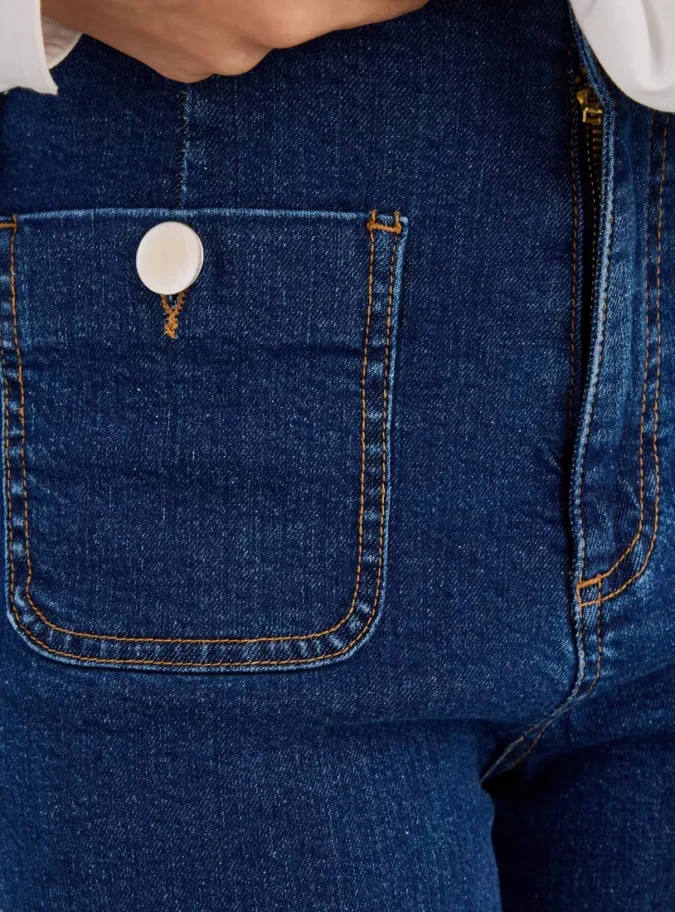 Plain Better Cotton Wide Leg Jeans-4