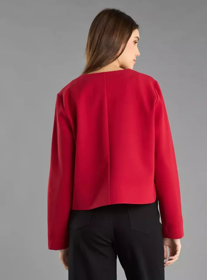 Plain Cropped Jacket-2