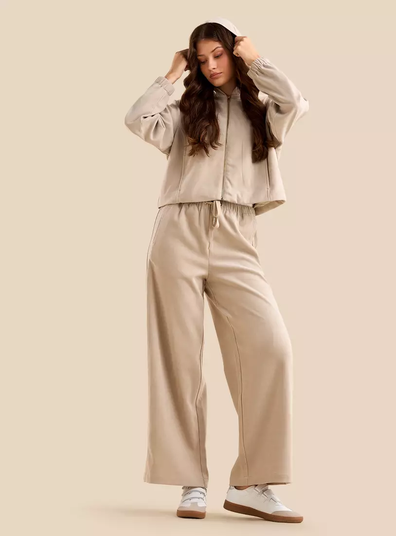 Plain Hooded Corduroy Jacket-4