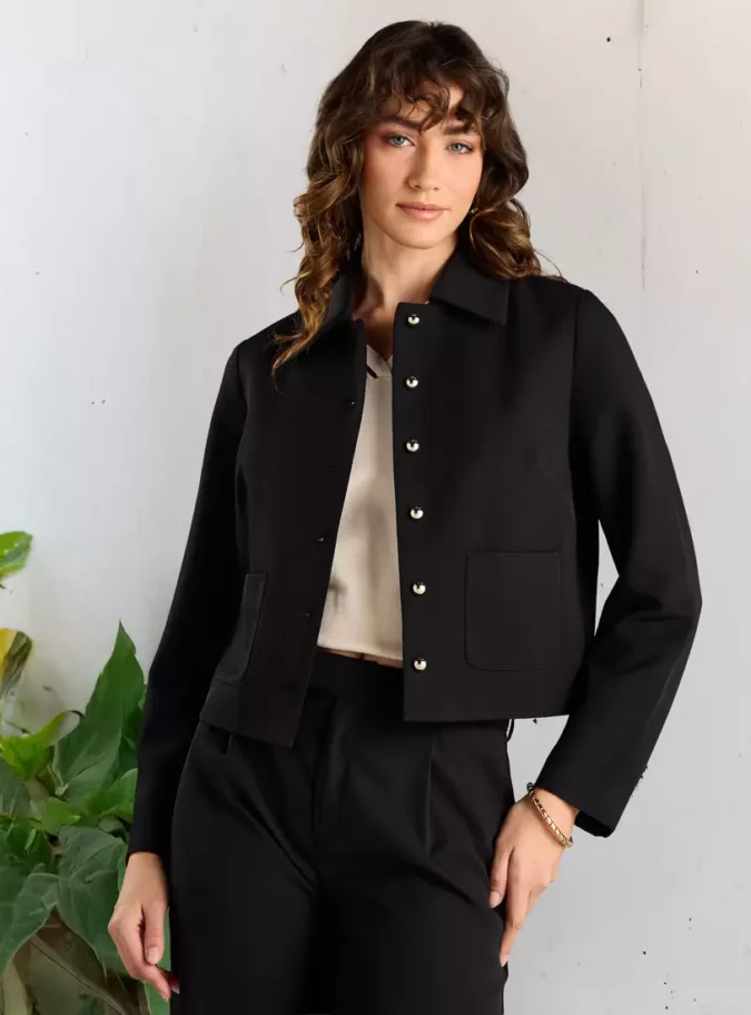 Plain Jacket with Pockets-1