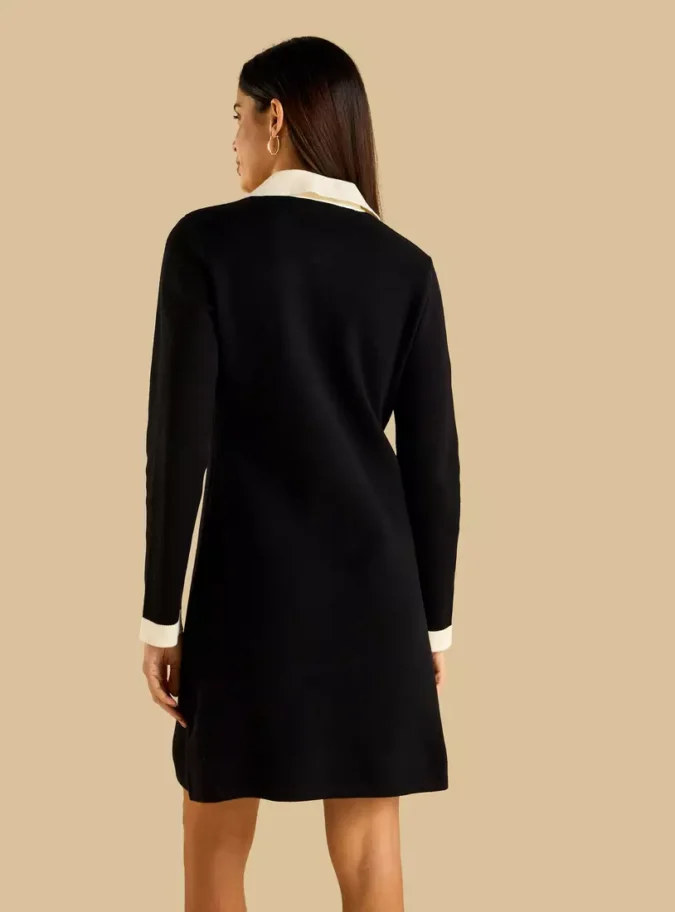 Plain Midi Shirt Dress-2