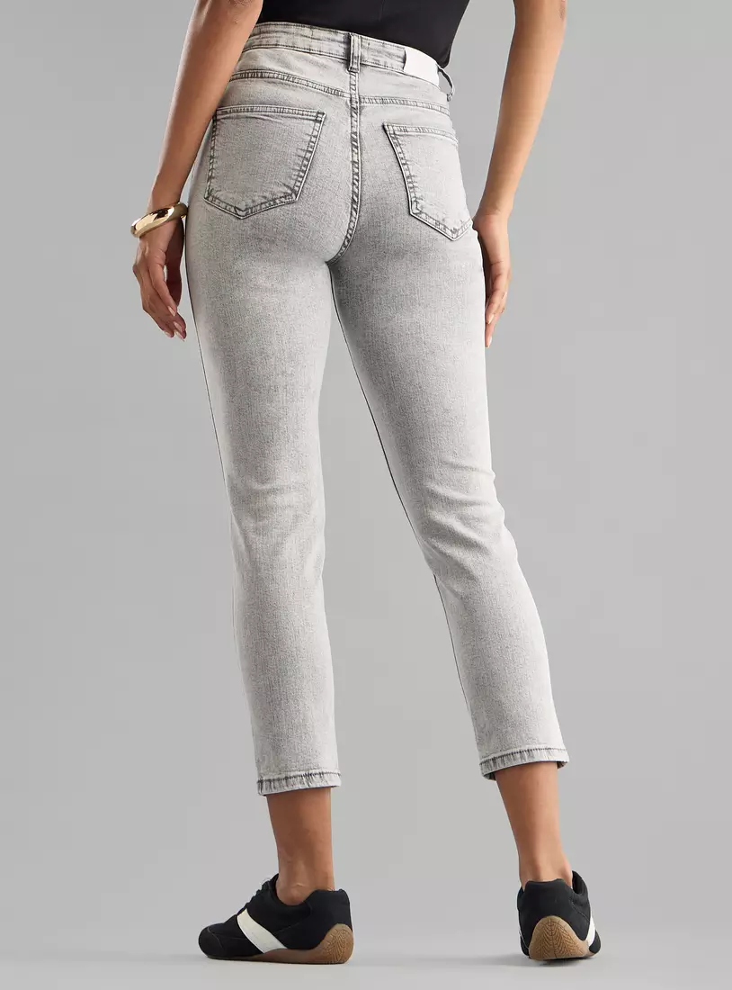 Plain Mom Fit Jeans-2