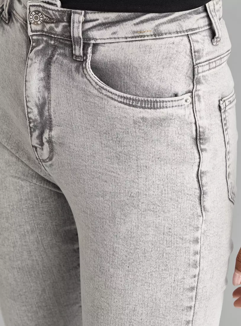 Plain Mom Fit Jeans-3