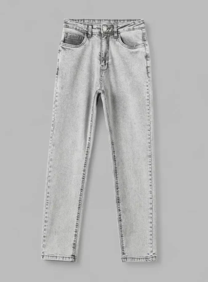 Plain Mom Fit Jeans-4