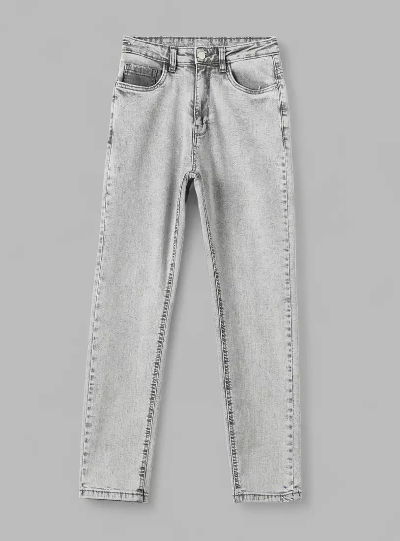 Plain Mom Fit Jeans-4
