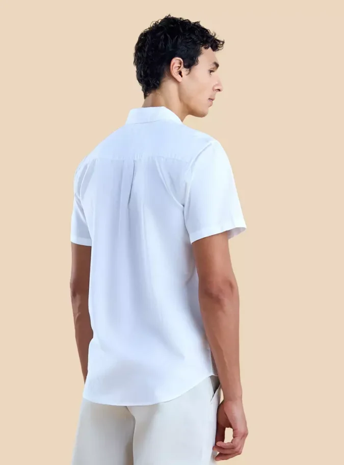 Plain Oxford Shirt with Chest Pocket-2