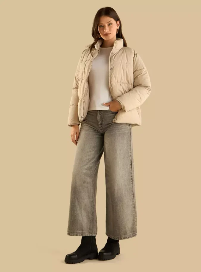 Plain Puffer Jacket-1