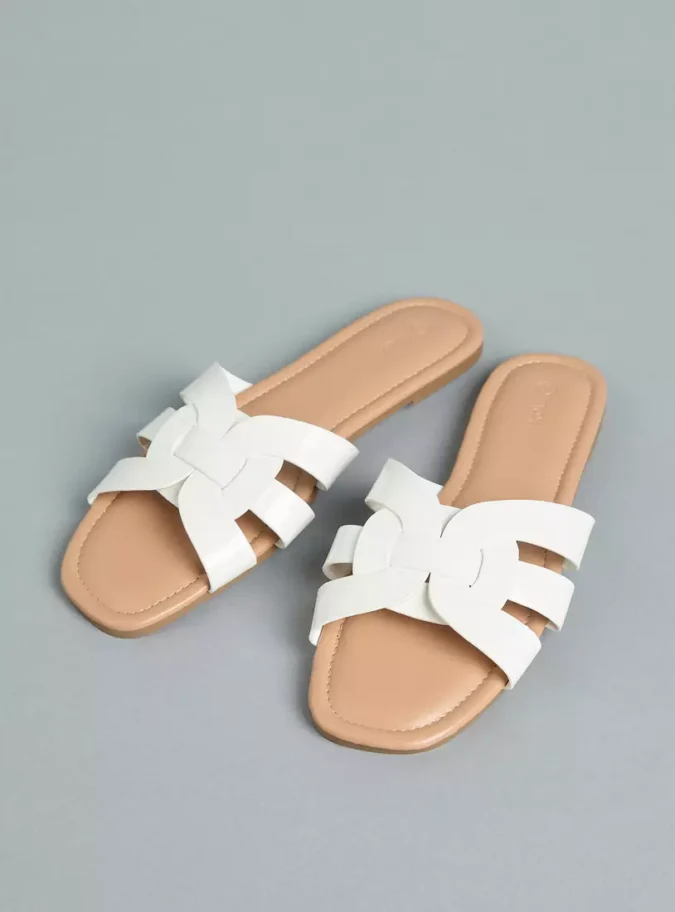 Plain Slip-On Sandals-1