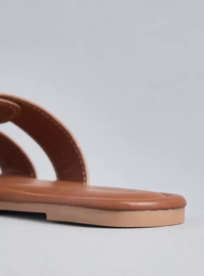 Plain Slip-On Sandals-4