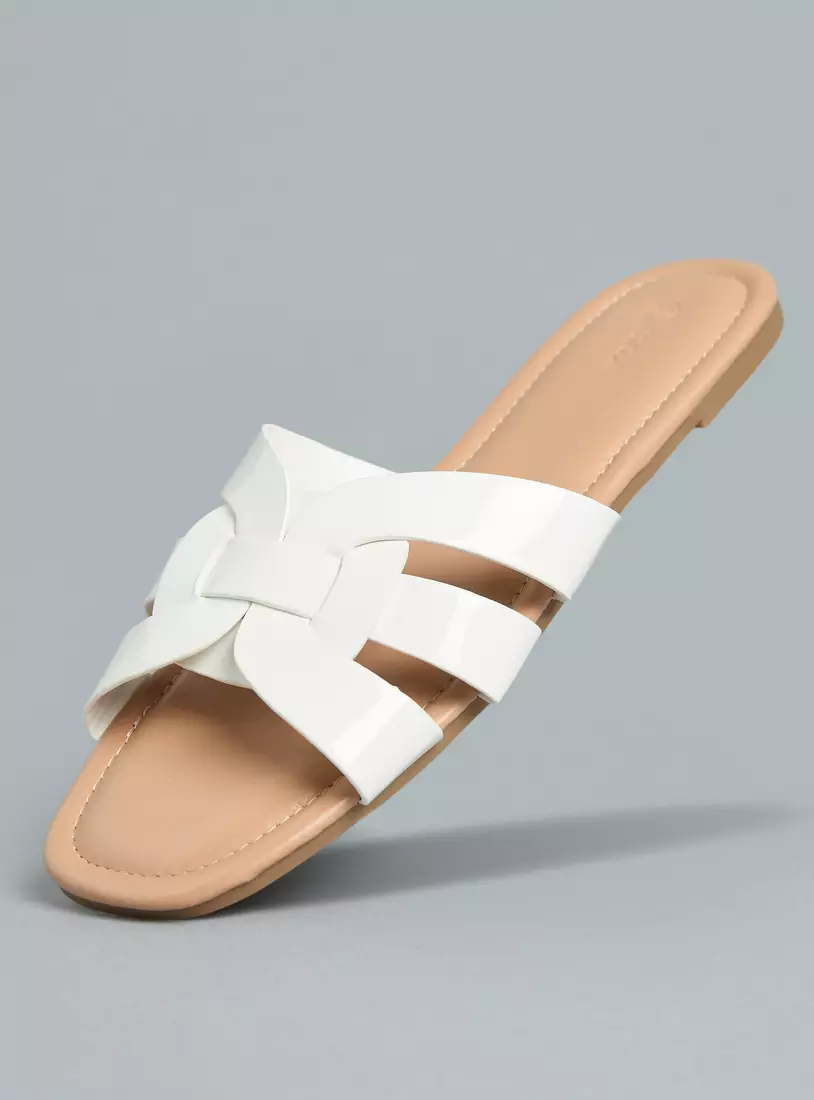 Plain Slip-On Sandals-4