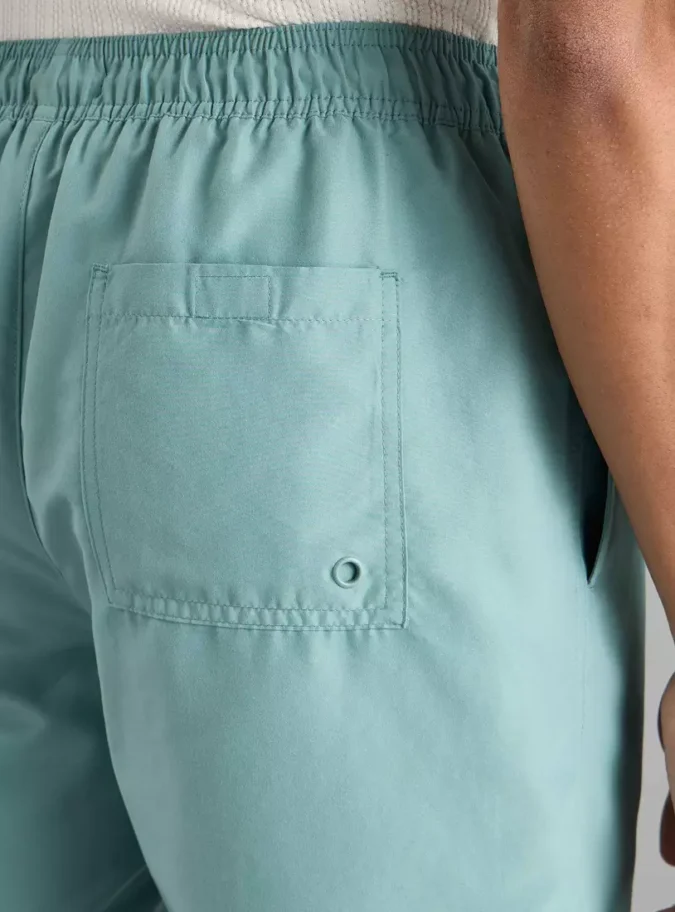 Plain Swim Shorts with Drawstring Closure-15