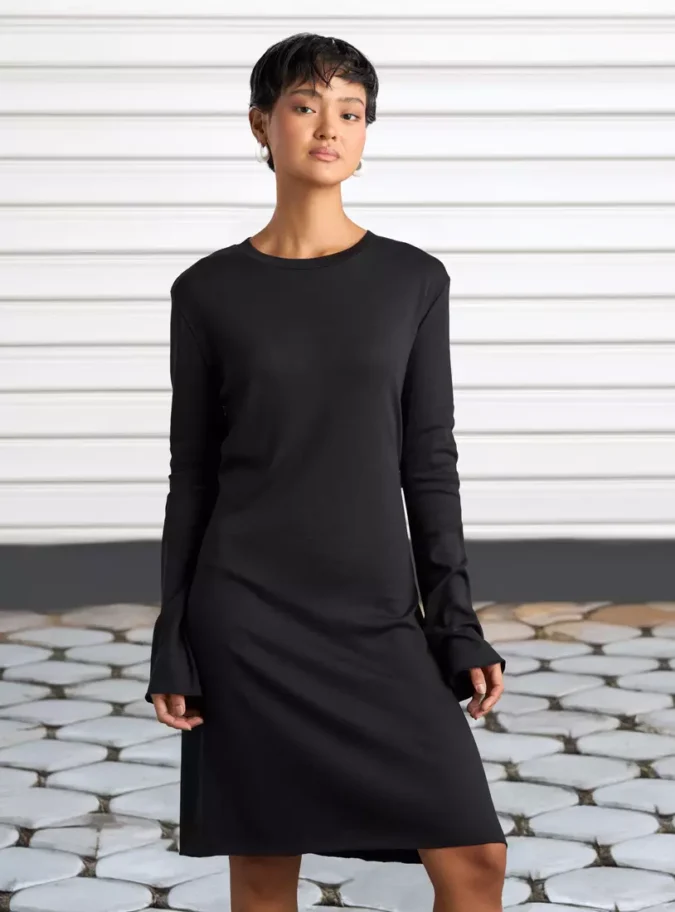 Plain T-shirt Dress-1